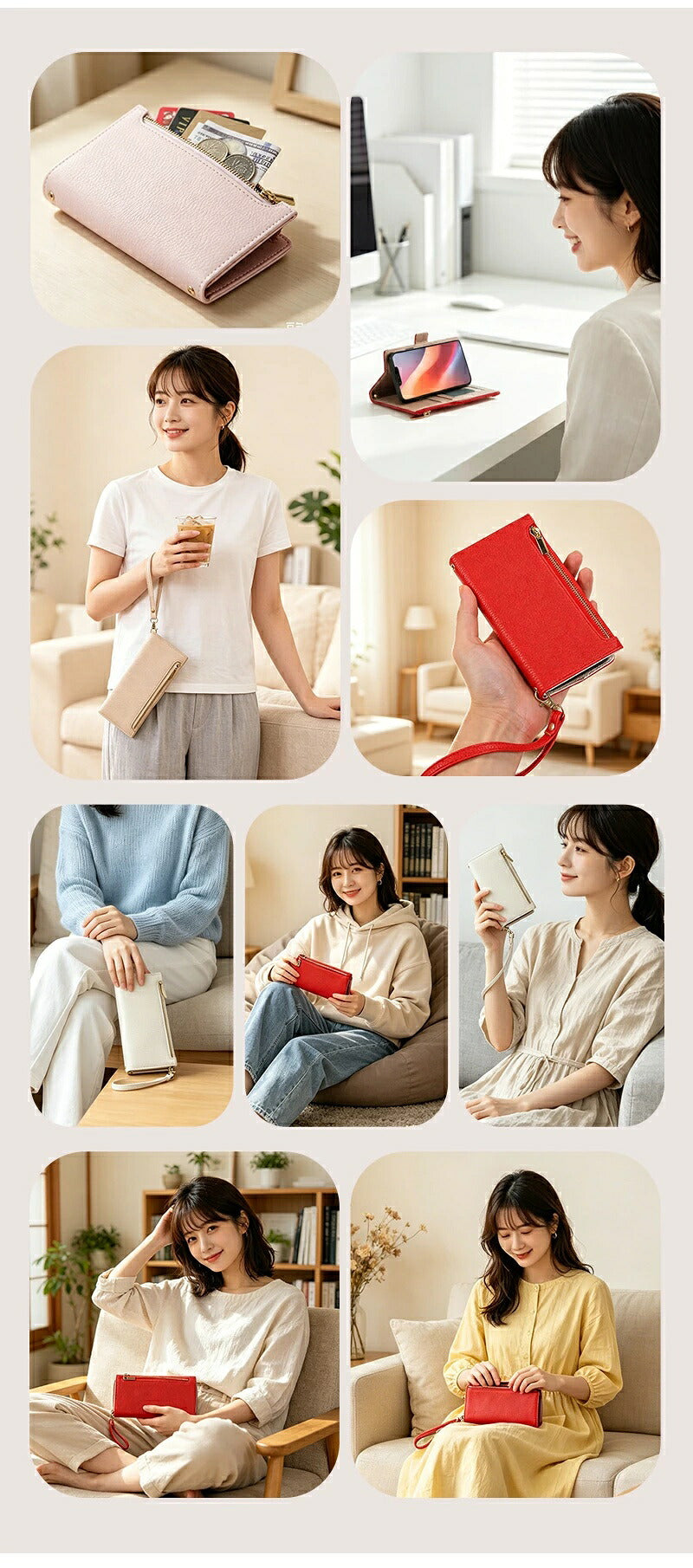 iPhone17 ケース iPhone17Pro iPhone16 iPhone15 iPhone14 iPhone14Pro iPhone14ProMax iPhone13 対応 手帳型ケース ファスナー付 ポケット付 スマホケース 耐衝撃 シンプル iPhoneケース 15Pro対応 アイフォンケース