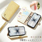 手帳型スマホケース スマホショルダー ショルダータイプ iPhone17e ケース iPhone17 air iPhone17 pro iPhone16e iPhone16 pro max iPhone15 iPhone14 iPhone13 iPhone12 iPhone se 全機種対応 カード収納 ミラー付き 携帯ケース カバー 韓国 シンプル 持ち手 レディース