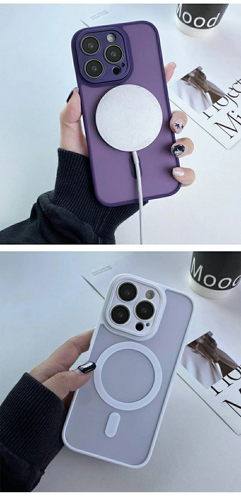 iphone16 ケース MagSafe iphone15 ケース スマホケース iphoneケース magsafe対応 iphone14 クリアケース iphone13 pro マグセーフ iphone12 ワイヤレス充電対応 透明 耐衝撃 シンプル 背面 メンズ レディース