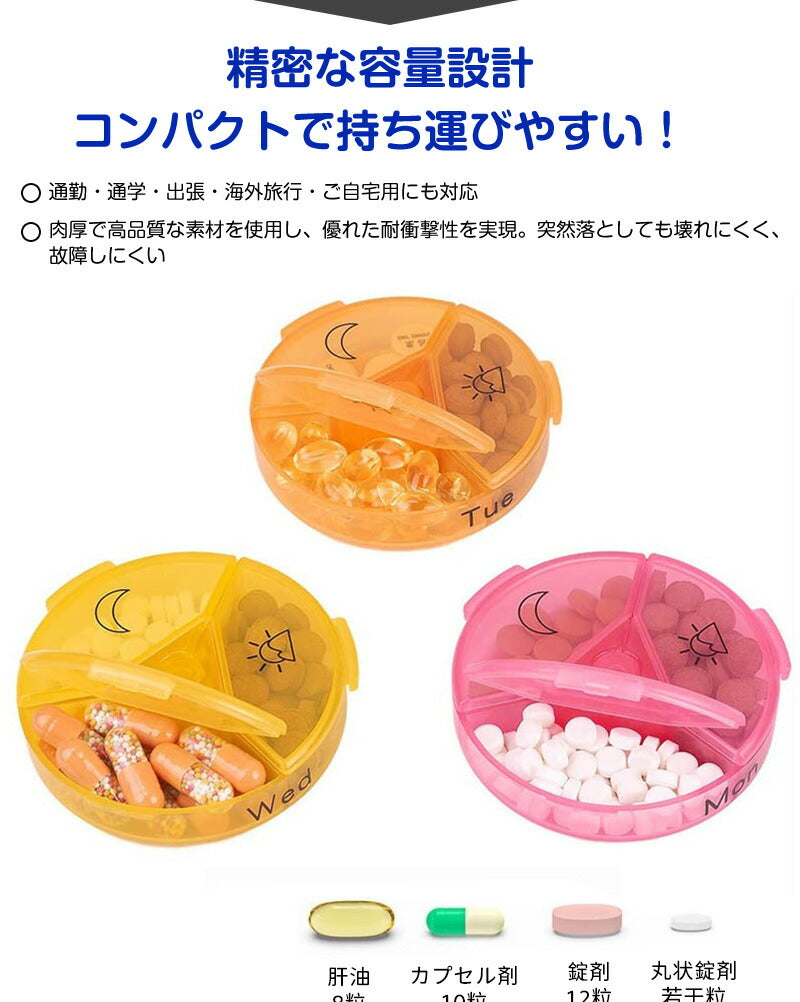 ピルケース 薬 薬ケース 大容量 1週間 朝昼晩 薬入れケース 携帯用 お薬ケース サプリケース 持ち運び サプリメントケース 薬入れ サプリメント 小型 1日3回 錠剤 仕切り コンパクト 大きめ 常備薬 ケース 飲み忘れ防止 持ち運び便利 高齢者 シンプル おしゃれ プレゼント