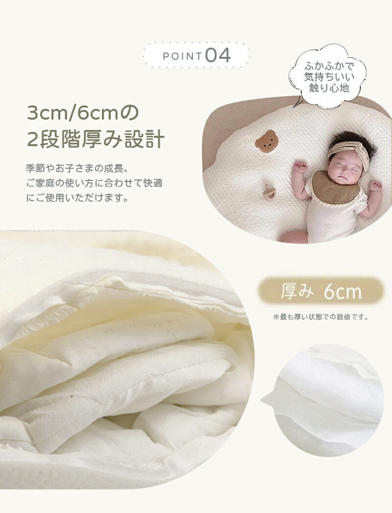サニーマット ベビーマット 洗える 厚手 85cm 円形 お昼寝マット 赤ちゃん クッション ラグ キルティング 刺繍 月齢フォト 寝相アート ごろ寝マット プレイマット よちよち 爬行 ラウンド 出産祝い プレゼント かわいい おしゃれ