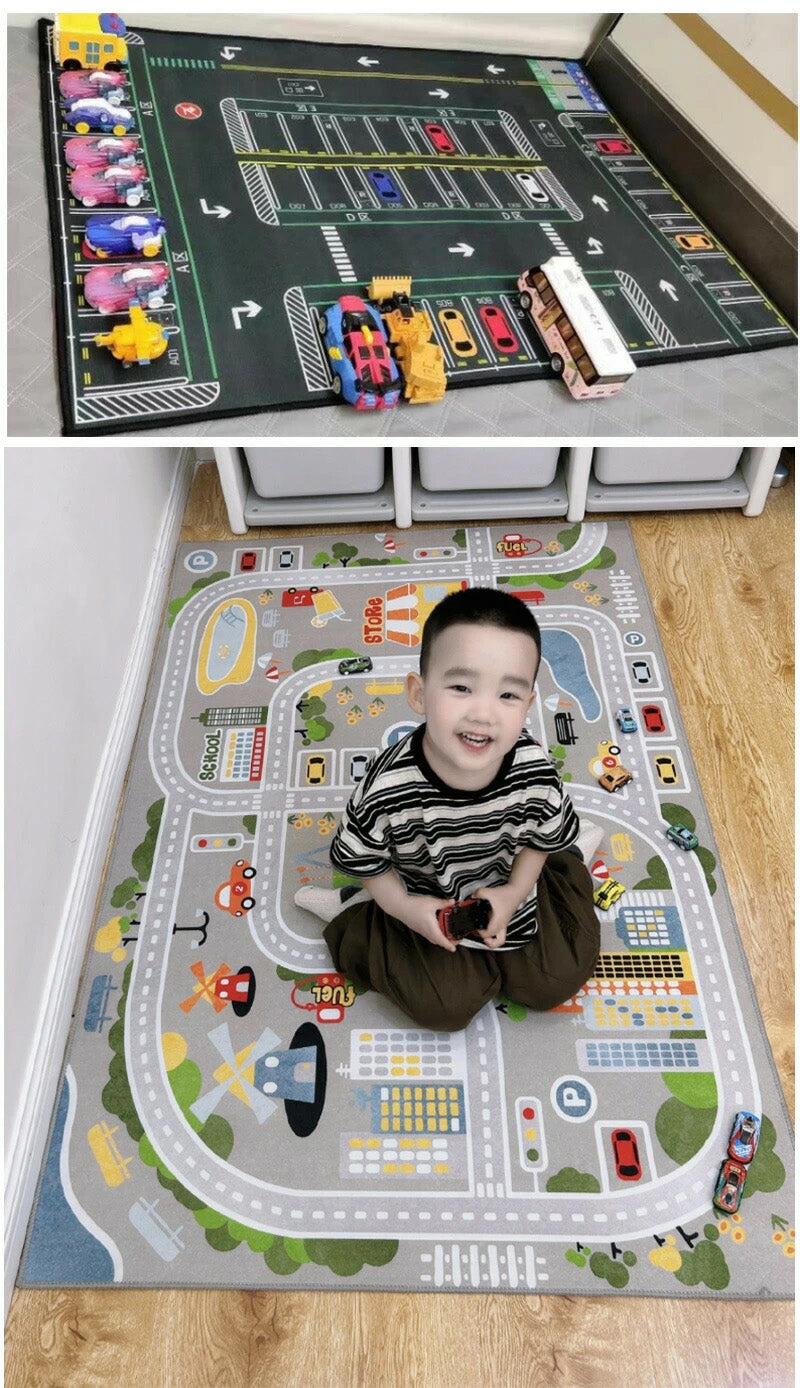 ラグ 子供部屋 車 プレイマット プレイ 男の子 子供用 カーペット 子供 女の子 キッズ ラグマット マット 洗える 防音 防汚 キッズラグ ベビー トミカ 道路 プラレール 電車 線路 プレーマット こども 道路柄 道路ラグ ロードマップ 保育園 出産祝い
