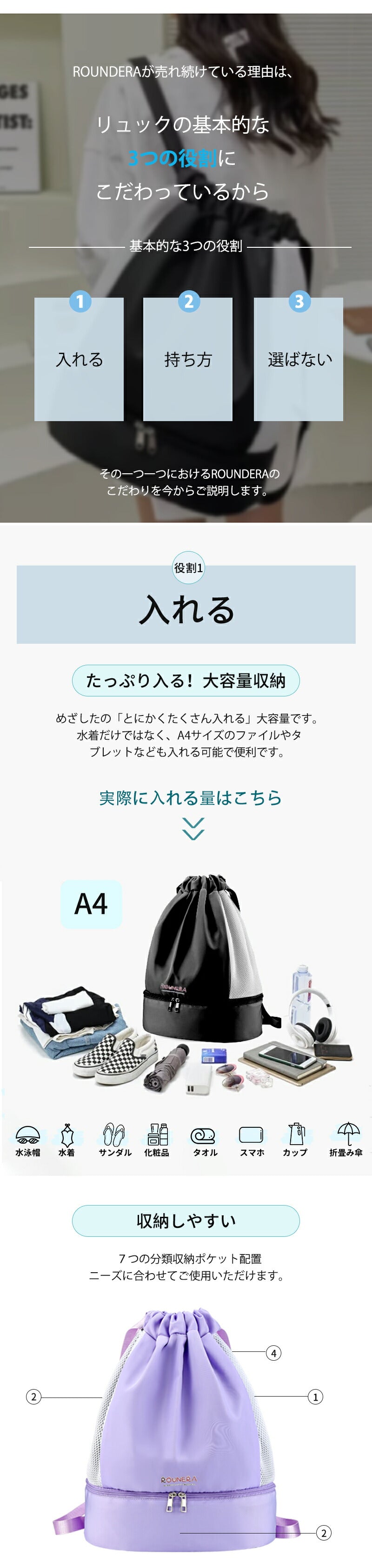 【8%OFFクーポン配布中】プールバッグ 女の子 乾湿分離 プールバック 女の子 キッズ 中学生 スイムバッグ ショルダー 水泳バッグ ビーチバッグ ナップザッpoolbag-206