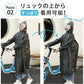 レインコート 自転車 リュック対応 レインポンチョ メンズ レディース 軽量 フード付き 防水 透湿 通勤 通学 おしゃれ ハイポンチョ　ロング丈 カッパ 雨具raincoat-3003