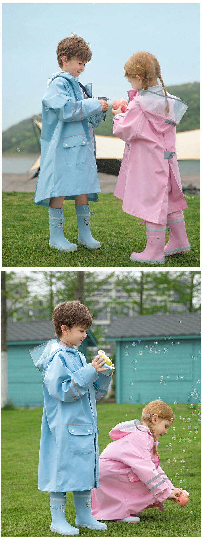 レインコート 子供 雨具 キッズ 撥水 入学 男の子 カッパ 幼稚園 反射テープ ランドセル 収納バッグ付き 反射リフレクター ランドセル対応 レインウェア リフレクター付き 子供服 防水 ベビー 女の子 収納バッグ付 かわいい 小学生