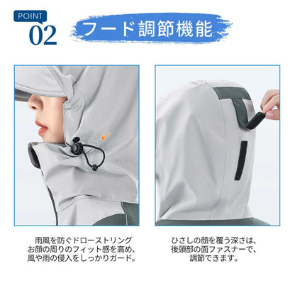 レインコート 自転車 ポンチョ 防水 アウトドア リュック対応 レインポンチョ クリア リュックを背負ったまま ロング丈 自転車ポンチョレインポンチョ 透明 おしゃれ レディース メンズ  レインぽんちょ   バイク 高校生女子 通学 通勤
