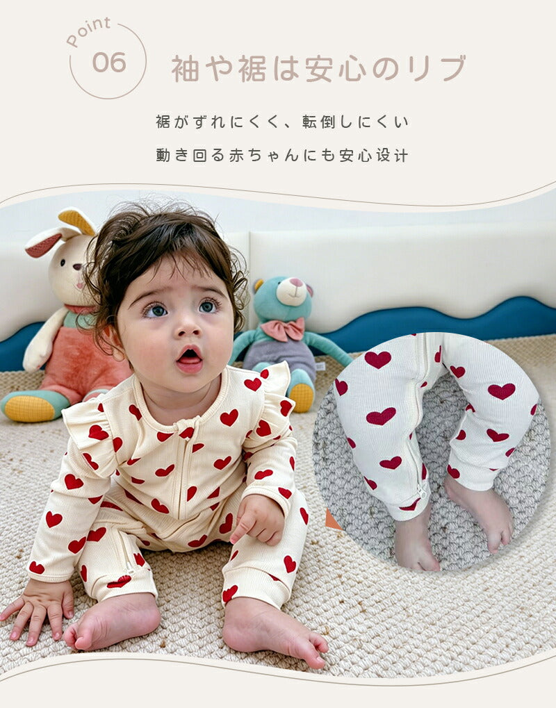 ロンパース ファスナーカバーオール ロンパース肌着 ロンパース ベビー服 肌着 ベビー 赤ちゃん ダブルジップ ファスナー 前開き ジッパー 足つき 新生児 女の子 男の子 出産祝い ギフト クリスマス 長袖 綿 コットン 薄手 おしゃれ かわいい 子供服 春 夏 夏用 秋 冬