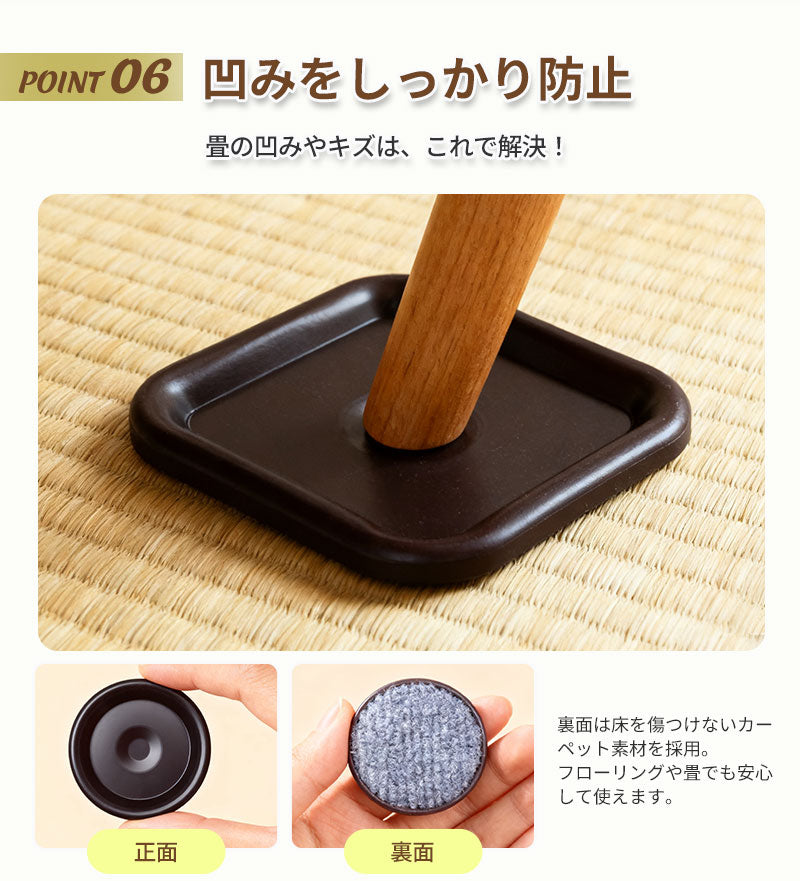 家具スライダー 保護シート キャスター対応 重量家具 ソファーシート 移動パッド 4枚セット 8個セット 厚さ約1cm 床 傷防止 へこみ防止 フェルト 凹み防止 キズ防止 畳 フローリング 滑らせる 移動ツールソファー テーブルスライド たたみ タタミ キャスター 円形 丸型