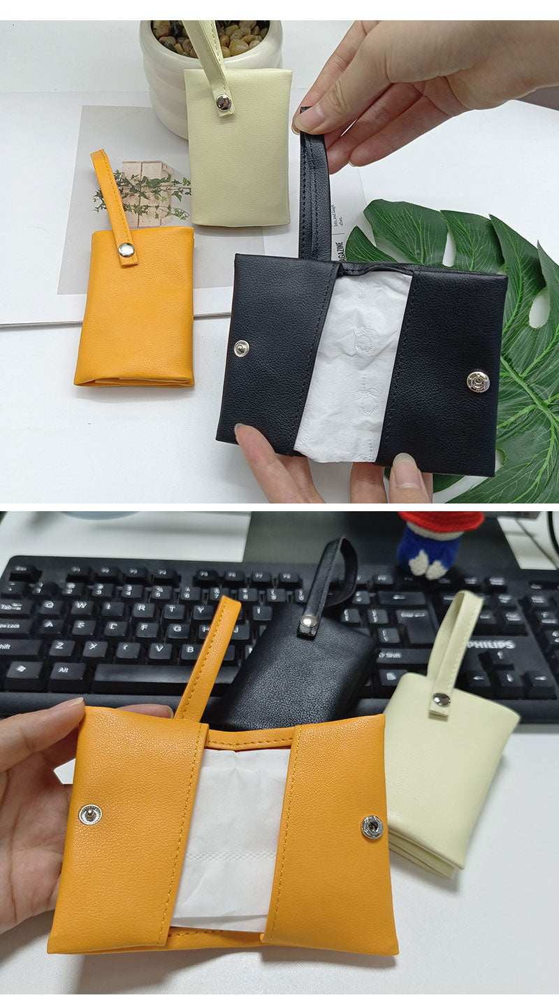 ポケットティッシュケース 本革 二つ折り レザー ポケットティッシュカバー 掛けられる 吊り下げ コンパクト 軽量 持ち歩き マルチケース シンプル 上品 お洒落 おしゃれ 入園入学 卒園卒業 プレゼント