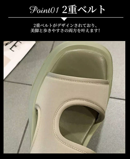 レディース スポーツサンダル 厚底 コンフォートサンダル 軽量 歩きやすい おしゃれ インスタ大人気のダッドシューズ風サンダル ビーチ アウトドア 通勤 通学に最適 美脚効果抜群 防滑 リラックス感満載 22.5～25cm プレゼント用にも最適