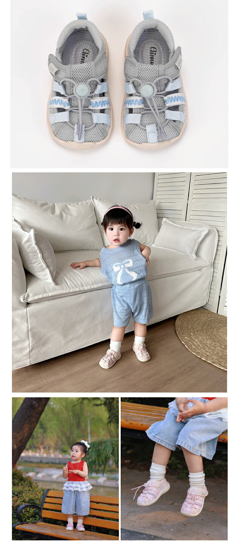 サンダル 履きやすい 子供靴 スポーツ 女の子 こども 男の子 キッズサンダル 滑りにくい ベビー マジックテープ 面ファスナー スポーツサンダル 赤ちゃん 14cm 15cm 子供サンダル メッシュ ベビーシューズ 脱げない 脱げ防止 軽量 12cm 13cm 柔らかい かかと付き プール 夏