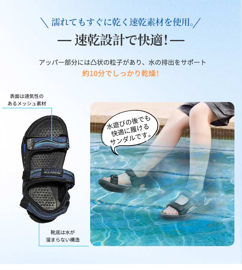 キッズ サンダル 女の子 男の子 ガードテープサンダル ベビー スポーツ 子供靴 子供サンダル 子供 こども 軽量 履きやすい ビーチ 滑りにくい スポサン 14cm 15cm 16cm 17cm 18cm 19cm 20cm 21cm 22cm 23cm 24cm 面ファスナー メッシュ ウォーターシューズ ビーサン