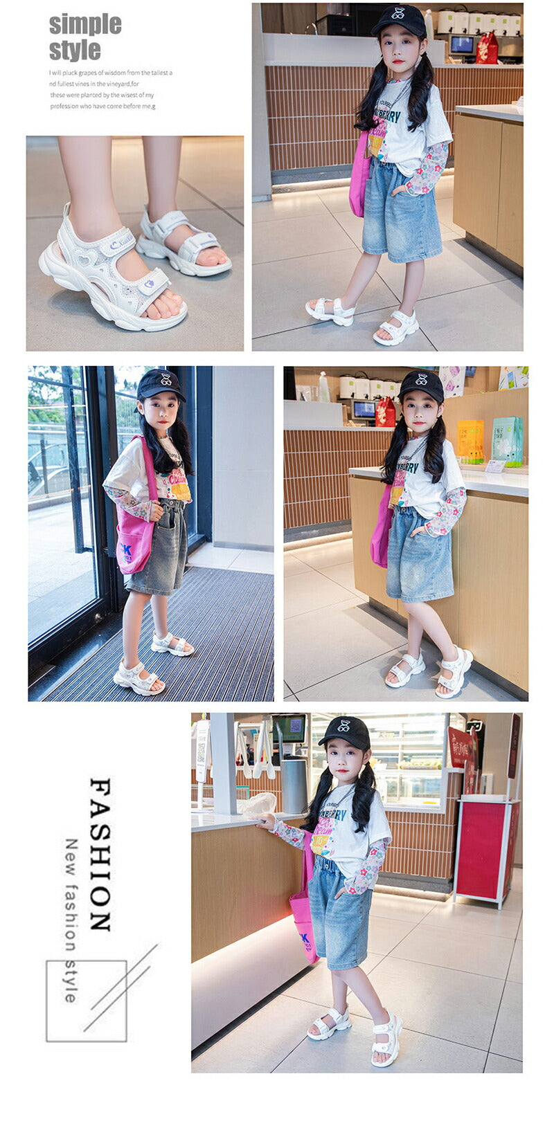 サンダル スポーツサンダル キッズ 女の子 ガールズ キッズ ジュニア 子供 子ども 子ども靴 スポサン 軽量 かわいい おしゃれ トレンド パープル/ピンク アウトドア 海 プール 夏 柔らかい 柔らかい プール