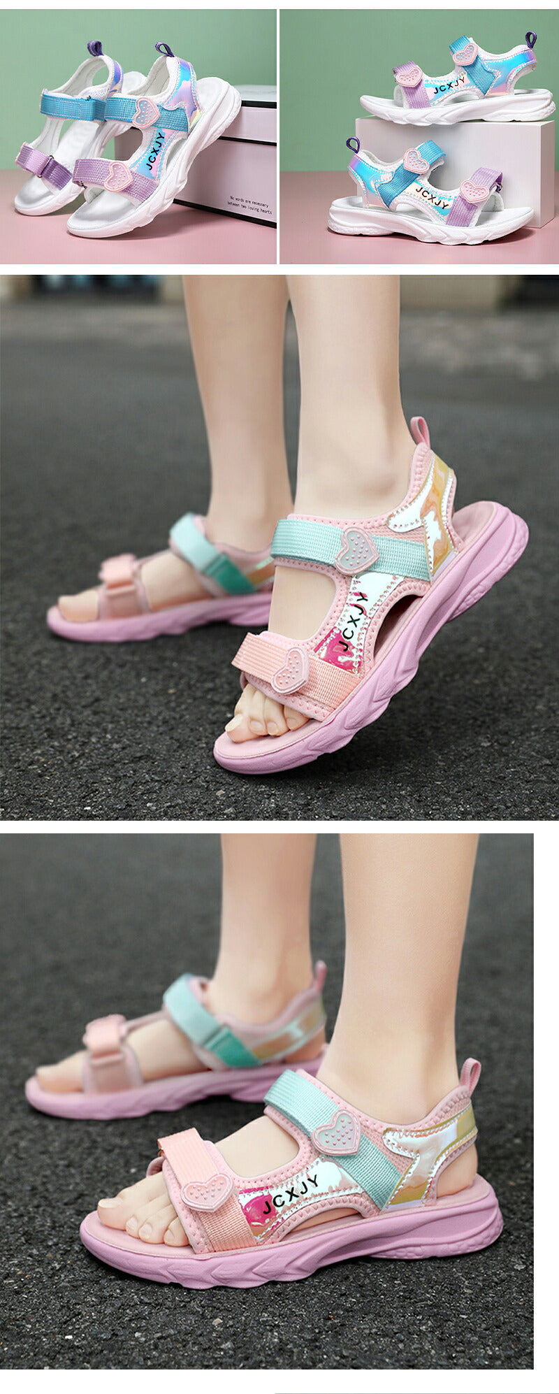 サンダル キッズ 女の子 ビーチサンダル 子供 つま先あり 軽量 子ども 18cm 19cm 20cm 21cm 22cm 23cm 24cm 25cm キッズサンダル スポーツサンダルジュニア 履きやすい スポーツ 滑りにくい こども 子供靴 マジックテープ 面ファスナー スポーツサンダル 赤ちゃん 脱げない