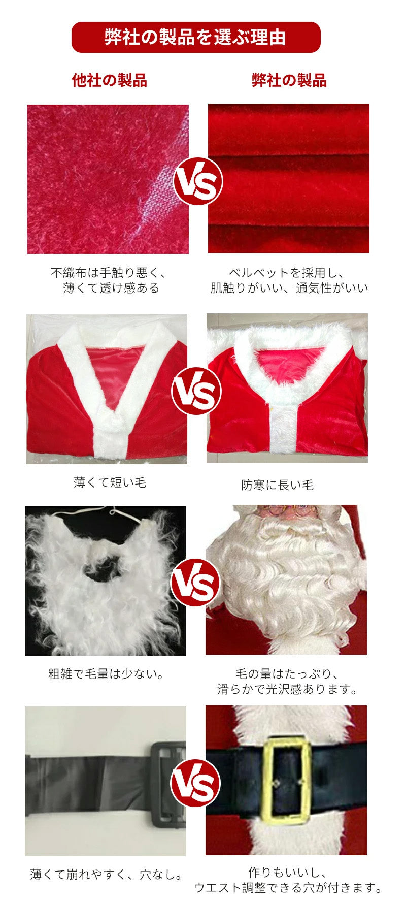 サンタ コスプレ クリスマス コスプレ コスチューム サンタクロース 男性用 サンタコス 髭 ヒゲ ひげ カツラ 大人用 クリスマス衣装 メンズ サンタクロース サンタ帽子 コスプレ衣装 本格的 仮装 イベント 大きいサイズ サンタコス