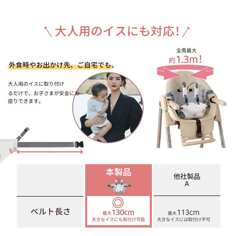 チェアベルト 滑り止め ベビー キッズ 肩ベルト チェア ベルト 転落防止 おまかせ便 人気 ポーチ付き お座り 立ち上がり防止 お食事 グッズ 赤ちゃん ホールド チェアー 離乳食 外食 椅子 旅行 収納 持ち運び キッズ おすわり補助子供 子ども 女の子 男の子