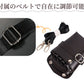 【18日-21日限定※10％OFF】シザーケース5丁収納 収納 シザーバッグ トリマー 美容師 ヴィンテージ ビンテージ ウエストポーチ PUレザー 腰掛け フscissors-case-01