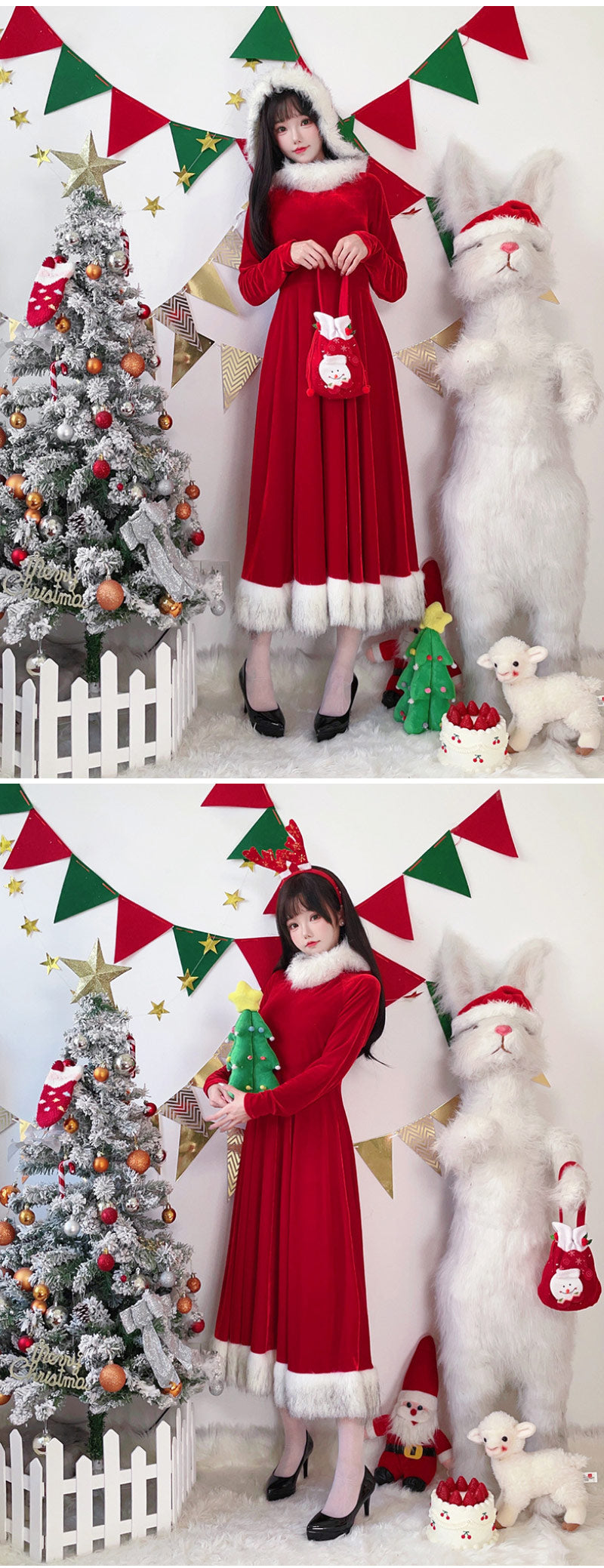 サンタ コスプレ クリスマス  レディース サンタコスプレ クリスマス コスチューム ベアトップ衣装 セクシー サンタクロース フェイクファー 定番サンタコスプレ 赤 パーティー 大人 通販 コスプレ衣装 【送料無料】
