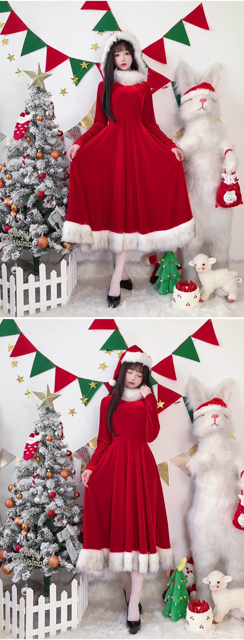 サンタ コスプレ クリスマス  レディース サンタコスプレ クリスマス コスチューム ベアトップ衣装 セクシー サンタクロース フェイクファー 定番サンタコスプレ 赤 パーティー 大人 通販 コスプレ衣装 【送料無料】