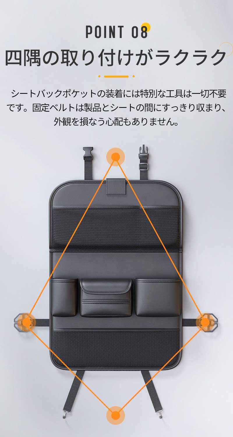 【P10倍】シートバックポケット 車 収納 後部座席収納 テーブル付き 車用収納ポケット シートポケット 後部座席 車内収納 小物入れ 折りたたみ 防汚 耐摩耗carbag-001