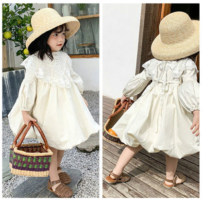 【最後の在庫処分】子供ワンピース  付け襟 ベビー ワンピース 可愛い レースワンピース ふんわり セレモニードレス お姫様風 子供ドレス キッズワンピース 誕生日 スカート フォーマルワンピース 結婚式 ギャザー 春夏秋 おしゃれ  カジュアル ホワイト 女の子 子供