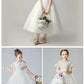 子供ドレス 結婚式 発表会 ロング レース ドレス キッズ 120 140 110フォーマル キッズ 女の子 ジュニア 子供服 ワンピース 結婚式 フラワーガール シャンパン ネイビー グレー 130 150 160