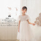 女の子 チュールワンピース 子供 ドレス キッズ ロングワンピース 発表会 キラキラ 子供服 半袖 ジュニア ワンピース 小学生 夏ワンピ ピアノ ふわふわ フォーマル フレア 星柄 ふんわり感 膝丈 チュール