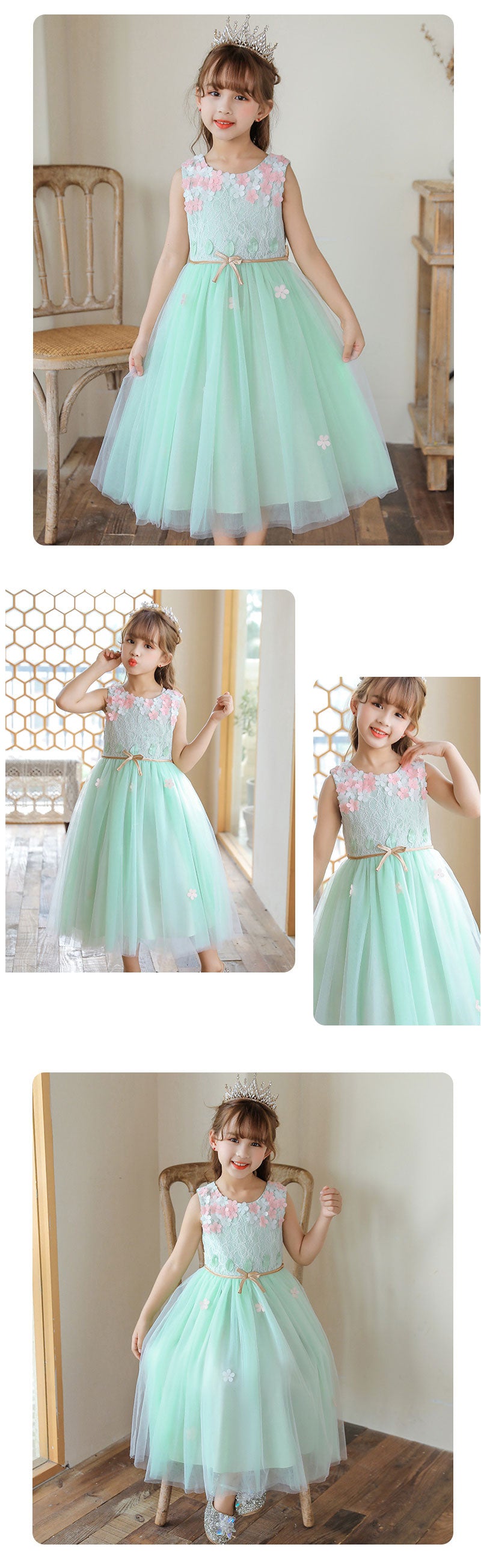 ドレス 子どもドレス ジュニアドレス ロングドレス ミモレ ワンピース バイカラー 子ども キッズ ジュニア 中高生 ピアノ発表会 演奏会 音楽会 結婚式 お祝い日 誕生日 写真撮影 入園式 入学式 七五三