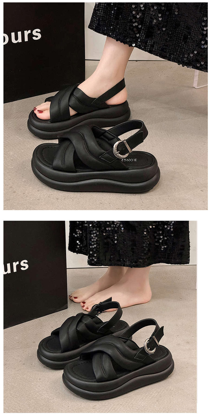 厚底サンダル 厚底 サンダル レディース パデット パデッド バック ストラップ ブラック 黒 白 アイボリー シルバー メタリック 旅行 レジャー ライブ スポーツサンダル スポサン 25年春夏新作