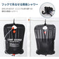 アウトドアシャワー 20L ポータブルシャワー 簡易シャワー 電源不要 ロープ フック付き 太陽光 温水シャワー シャワータンク 給水袋　折りたたみ ウォータータンク レジャー キャンプ　海水浴　アウトドア 携帯 持ち運び 避難災害 防災グッズ