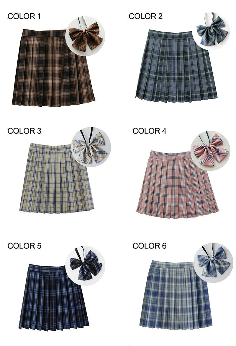 スクールスカート レディース 女子高生 スカート リボン ボウタイ チェックスカート プリーツスカート 制服 高校生 中学生 学生服 ギンガム チェック柄 ミニスカート 学生 学校 女子制服 コスチューム 衣装 仮装 着痩せスクール制服 JK