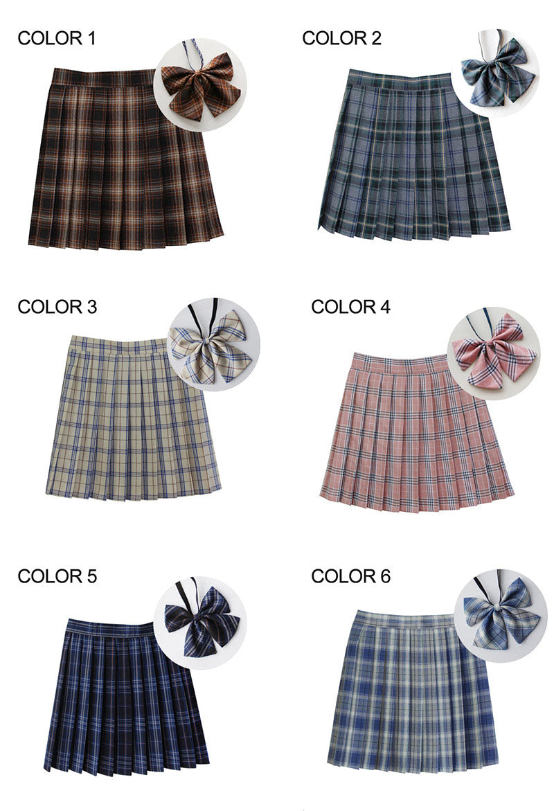 スクールスカート レディース 女子高生 スカート リボン ボウタイ チェックスカート プリーツスカート 制服 高校生 中学生 学生服 ギンガム チェック柄 ミニskirt-001