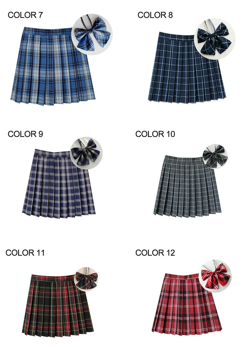 スクールスカート レディース 女子高生 スカート リボン ボウタイ チェックスカート プリーツスカート 制服 高校生 中学生 学生服 ギンガム チェック柄 ミニスカート 学生 学校 女子制服 コスチューム 衣装 仮装 着痩せスクール制服 JK