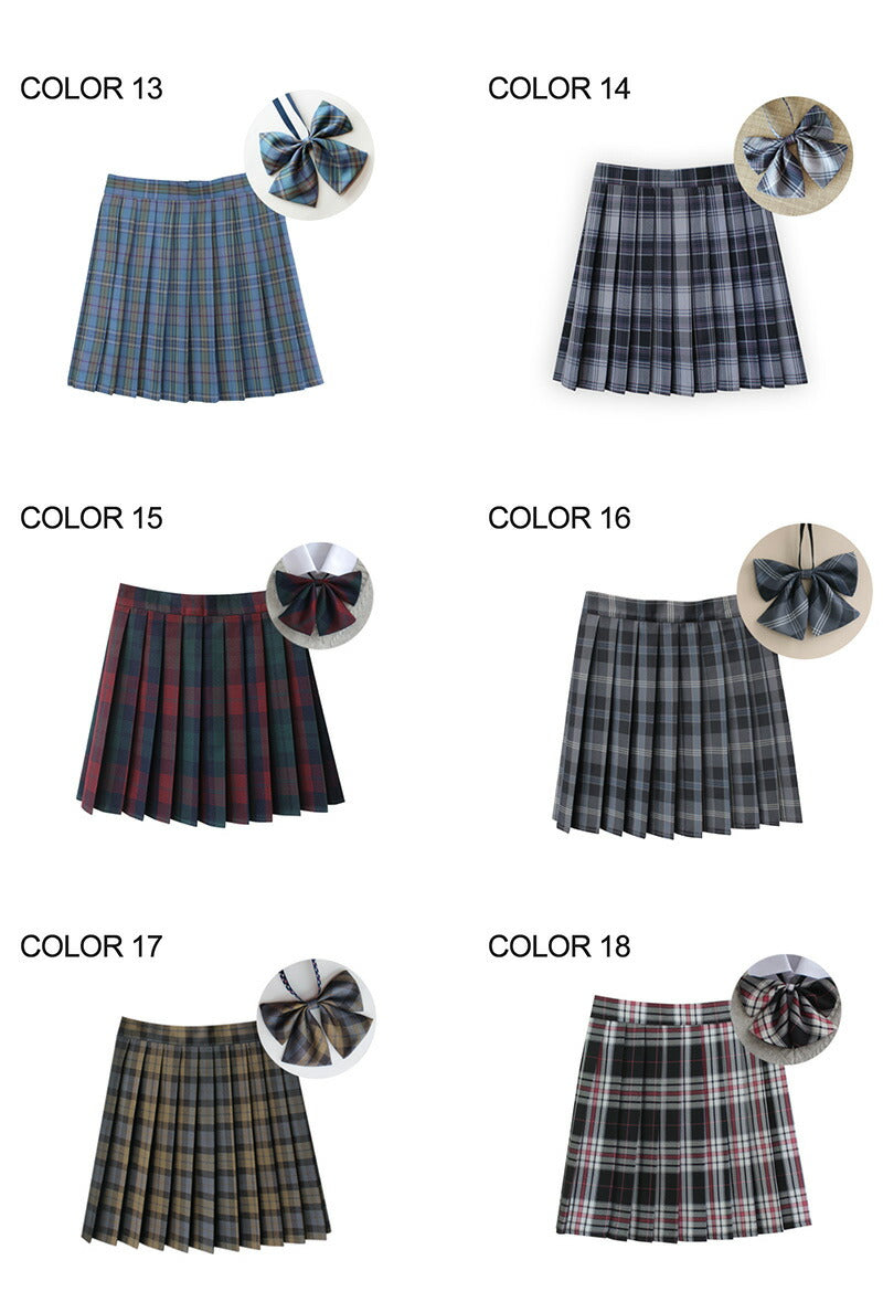 スクールスカート レディース 女子高生 スカート リボン ボウタイ チェックスカート プリーツスカート 制服 高校生 中学生 学生服 ギンガム チェック柄 ミニskirt-001