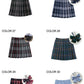 スクールスカート レディース 女子高生 スカート リボン ボウタイ チェックスカート プリーツスカート 制服 高校生 中学生 学生服 ギンガム チェック柄 ミニskirt-001