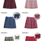 レディース スクールスカート 女子高生 スカート リボン ボウタイ チェックスカート プリーツスカート 制服 高校生 中学生 学生服 ギンガム チェック柄 コスskirt-002