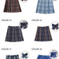 レディース スクールスカート 女子高生 スカート リボン ボウタイ チェックスカート プリーツスカート 制服 高校生 中学生 学生服 ギンガム チェック柄 コスskirt-002