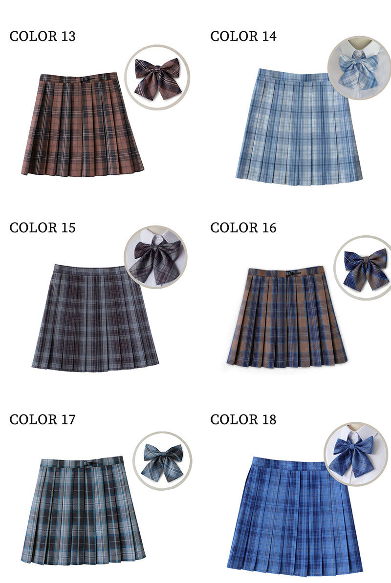 レディース スクールスカート 女子高生 スカート リボン ボウタイ チェックスカート プリーツスカート 制服 高校生 中学生 学生服 ギンガム チェック柄 コスskirt-002