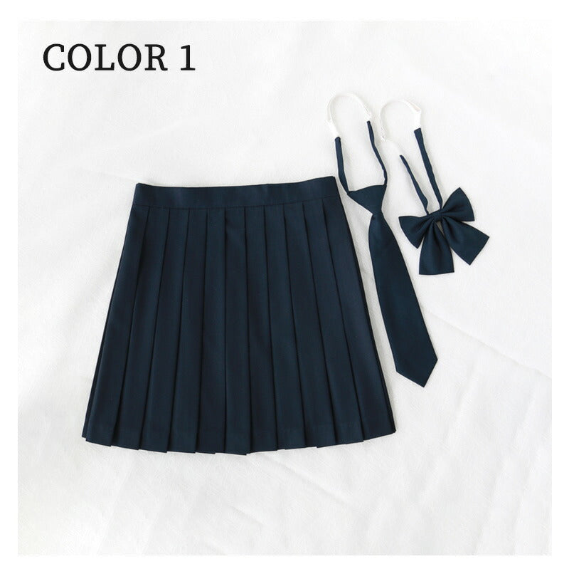スクールスカート レディース 女子高生 スカート リボン ネクタイ ボウタイ  プリーツスカート 制服 高校生 中学生 学生服 ギンガム  ミニスカート 学生 skirt-004