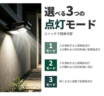 クリップ式 ソーラーライト センサーライト 屋外用 人感センサー LEDライト 28個LED 4モード搭載 USB充電式 防水 大容量 明るい 自動点灯 自動消灯 常夜灯 電球色 昼白色 クリップライト ガーデンライト ウォールライト 省エネ おしゃれ 防犯対策 庭 ガレージ 駐車場 壁