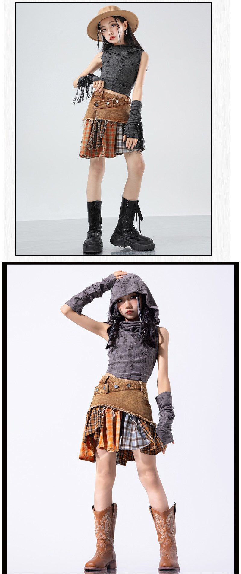 ダンス衣装 キッズ 衣装 セットアップ jazz k-pop キッズダンス衣装 デニム 子供服 女の子 ヘソ出し グレー ベージュ デニム チア ヒップホップ キッズダンス k-pop衣装 アームカバー 片腕 黒トップス ロングパンツ ジャズダンス 発表会 チアガール 韓国ファション 演出服
