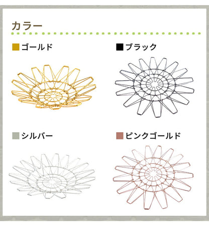 ステンレスバスケット バスケット ワイヤーバスケット 置物 S M L サイズ カゴ キッチン 収納 折りたたみ ケース  ワイヤー フルーツ 変形 黒 シルバー ゴールド ワイヤーボウル 丸 丸型 ディスプレイ モダン 鍋敷き 北欧 雑貨 おしゃれ プレゼント