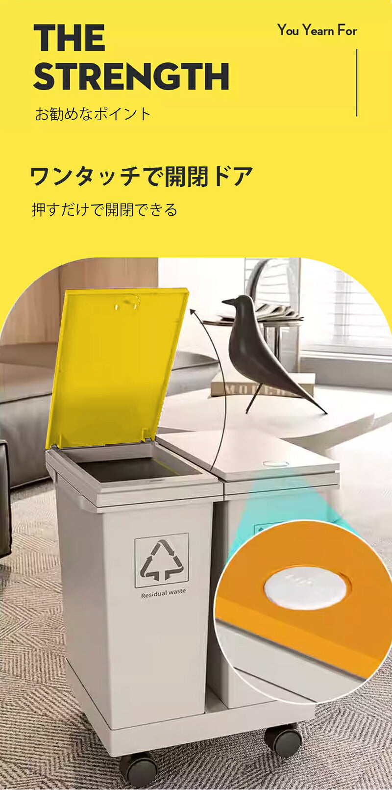 分別ゴミ箱 分別 ゴミ箱 キャスター付き 天板付きゴミ袋スタンド 60L対応 20L袋可 ごみ箱 ふた付き ダストワゴン 蓋付き ダストボックス ハイタイプ おしゃれ 分別ゴミ キッチン リサイクルスタンド