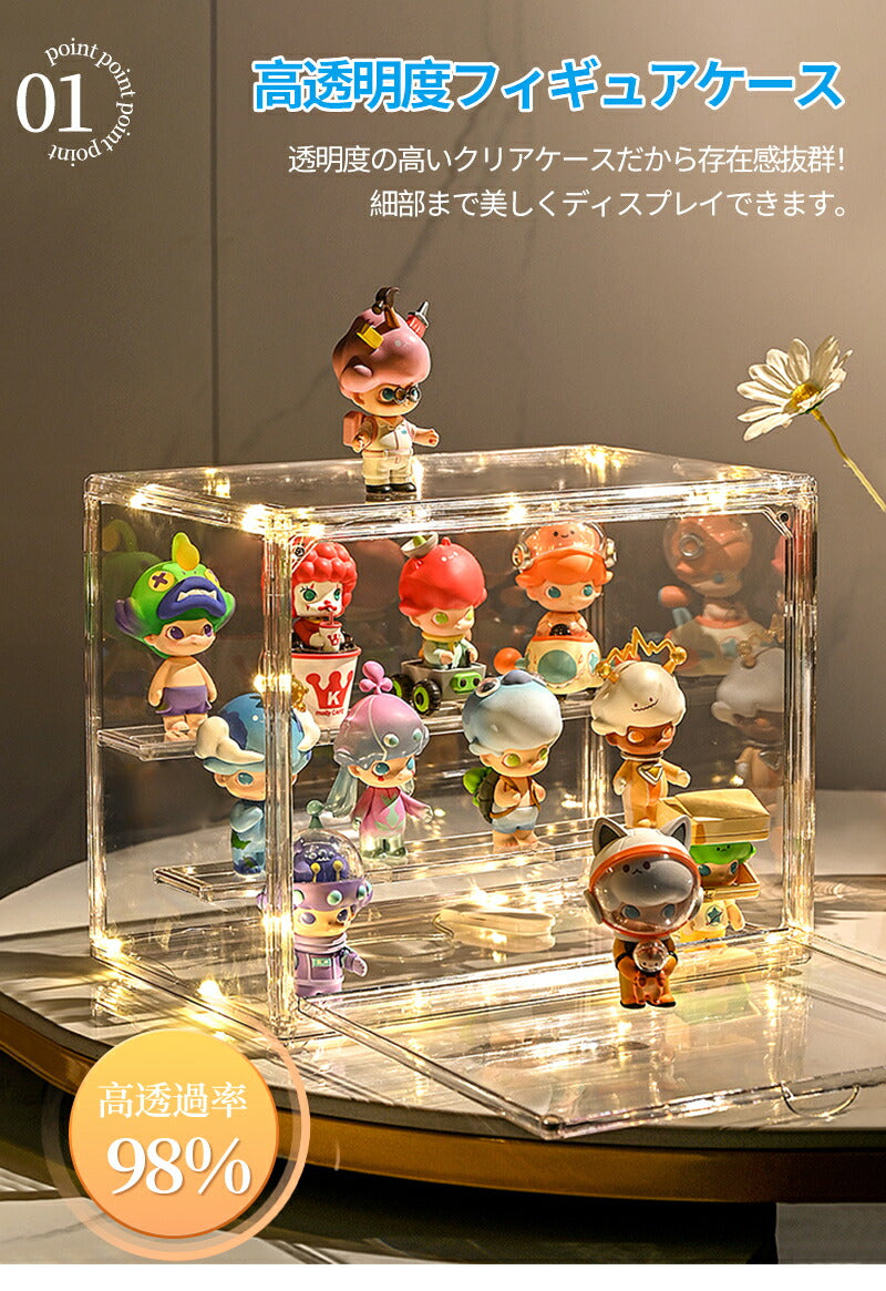 フィギュアケース 収納 フィギュア ボックス クリアボックス 高品質 コレクションケース ビッグサイズ コレクション storage-1136