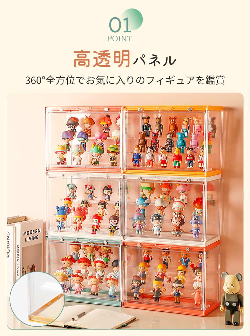 フィギュアケース 組み立て式 収納 ビッグサイズ 展示ボックス 高品質 3段 4段 コレクションケース コレクション ボッstorage-0145