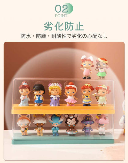 フィギュアケース 組み立て式 収納 ビッグサイズ 展示ボックス 高品質 3段 4段 コレクションケース コレクション ボックス クリアケース 積み重ね可能 扉付き 透明 アクリル コレクションケース コレクションボックス アクリルケース