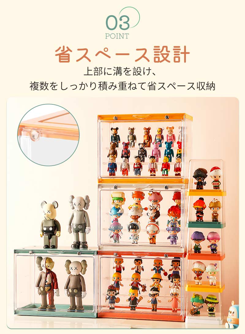 フィギュアケース 組み立て式 収納 ビッグサイズ 展示ボックス 高品質 3段 4段 コレクションケース コレクション ボッstorage-0145