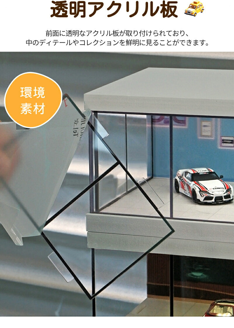 トミカ ケース ミニカーディスプレイ ミニカー　スタンドタイプ 1/64 led  卓上   収納ケース 収納 収納棚 棚 卓上 ライト フィギュアケース アクstorage-0151