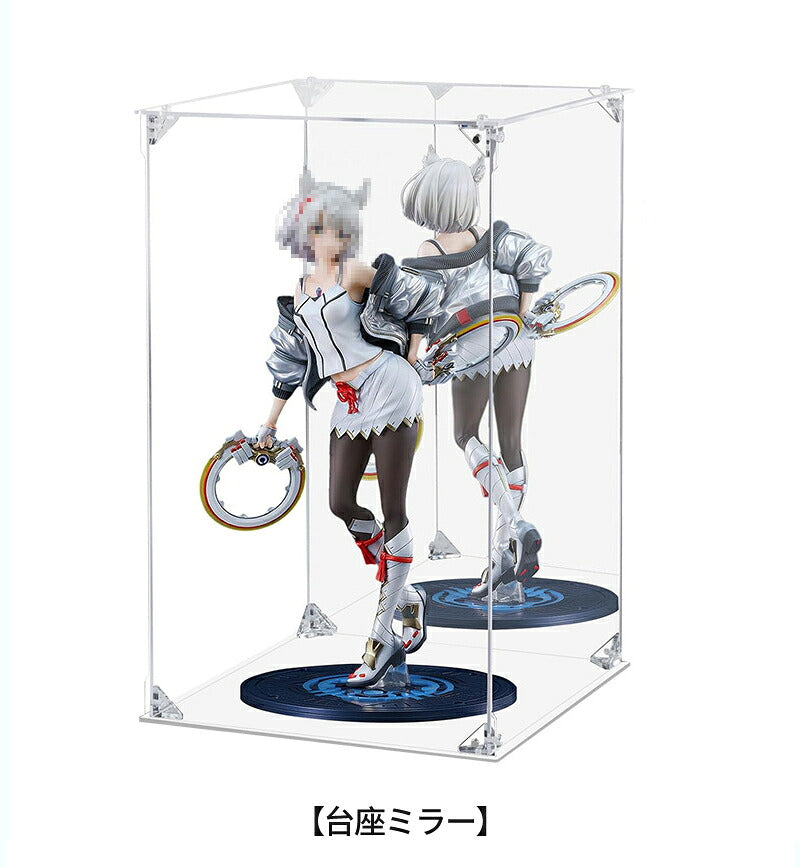 フィギュアケース UVカット アクリル ケース 台座 背面ミラー マグネット式 磁石付き コレクション 組立簡単 ディスプレイ 大型 ビッグサイズ 卓上 収納 高品質 より堅固 コレクションケース ボックス ディスプレイケース