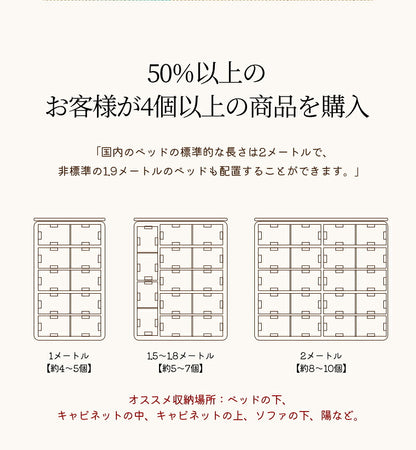ベッド下 収納ボックス 折りたたみ 27L/38L /35L /50L キャスター ソファ下 コンテナ 折畳み 収納ケース 大容量 押入れ収納 組立簡単 積み重ね ベッド下収納ボックス 透明収納ケース 布団  薄型 折り畳み キャスター付き 収納